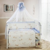 Комплект детского постельного белья Perina Неженка голубая