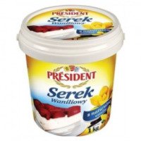 Сливочный ванильный сыр President Serek