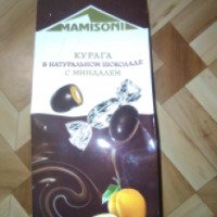 Конфеты "Mamisoni" курага в натуральном шоколаде с миндалем