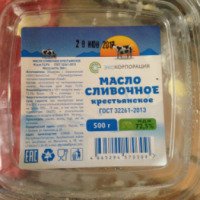Масло сливочное Экокорпорация "Крестьянское 72,5%"