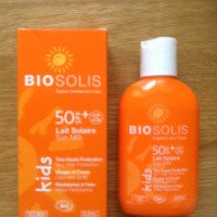 Детское солнцезащитное молочко Biosolis Биосолис для лица и тела SPF50+