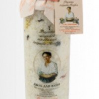Соль для ванны "Рецепты бабушки Агафьи" на основе натурального бишофита с лепестками шиповника и золотоцветом
