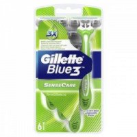 Одноразовые бритвенные станки Gillette Blue 3 Sense Care