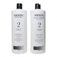 Система для тонких и редеющих волос Nioxin 2 Noticeably Thinning Cleanser and Scalp Therapy Conditioner