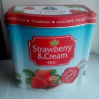 Чай черный байховый крупнолистовой ароматизированный Teabreeze "Strawberry&Cream"