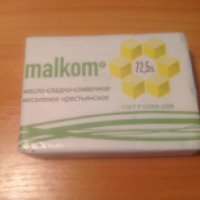 Масло сладко-сливочное несоленое Malkom "Крестьянское"