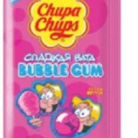 Сладкая вата + надувная жевательная резинка "Chupa Chups Bubbly" тутти фрутти