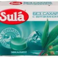 Леденцы Sula без сахара с эвкалиптом и ментолом