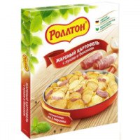 Жареный картофель с луком и беконом "Роллтон"