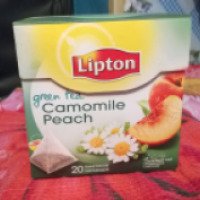 Зеленый чай Lipton green tea Camomile Peach в пирамидках
