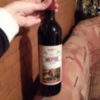 Вино столовое полусладкое красное Башспирт Болгария "Мерло"