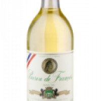 Вино столовое полусладкое белое Baron de Francois