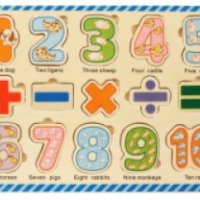 Деревянная игрушка для детей-цифры "Папа Карло"