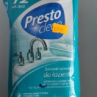 Чистящие салфетки Presto Clean для ванной комнаты