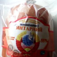 Сыр плавленый Новокаховский завод плавленых сыров колбасный "Янтарный"