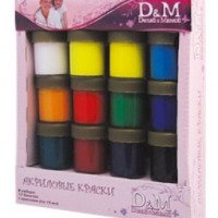 Акриловые краски 24 цвета Docha&Mama