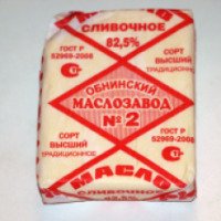 Масло сливочное "Обнинское" 82, 5%