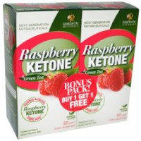 БАД для похудения Genceutic naturals "Rasberry Ketone & Green tea"