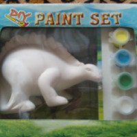 Набор фигурка динозавра - копилка Paint Set