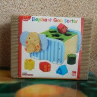 Деревянная игрушка-сортер I'm Toy "Elephant Geo Sorter"