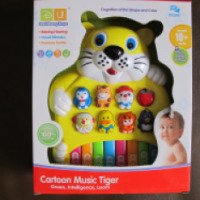 Развивающая игрушка DU Lezhibang Toys пианино "Cartoon Music Tiger"
