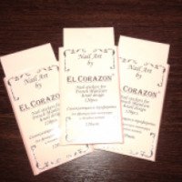 Самоклеющиеся трафареты для французского маникюра и дизайна ногтей El Corazon