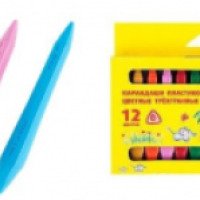 Карандаши пластиковые цветные трехгранные "Каляка-Маляка"