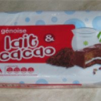 Бисквитное пирожное Auchan "Какао-молоко"