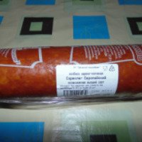 Колбаса варено-копченая Губкинский мясокомбинат Сервелат Европейский