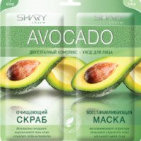 Маска-скраб Shary Двухэтапный комплекс-уход для лица скраб+маска avocado