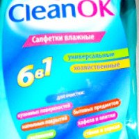 Универсальные влажные салфетки для уборки CleanOK