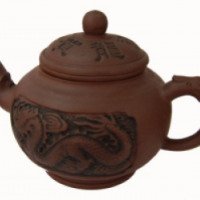Глиняный чайник "Иероглиф"
