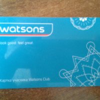 Карта участника Watsons Club
