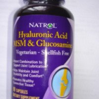Препарат для связок и суставов Natrol Hyaluronic Acid MSM and Glucosamine