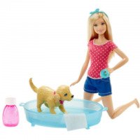Набор с куклой Mattel Barbie "Веселое купание щенка"