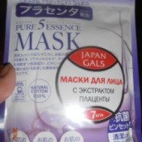 Маска для лица Japan Gals с экстрактом плаценты