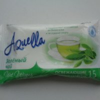 Очищающие влажные салфетки AQuella "Зеленый чай"