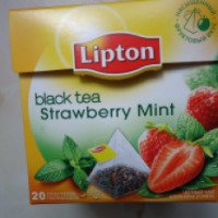 Чай черный в пирамидках Lipton Strawberry Mint