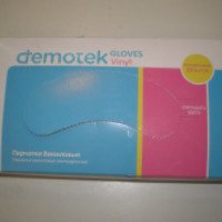 Перчатки виниловые Demotek