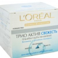 Гель-крем ультра-увлажнение для лица L'Oreal "Трио Актив Свежесть" для нормальной и смешанной кожи