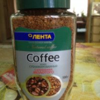 Кофе Лента "Coffee" натуральный растворимый сублимированный с добавлением кофе натурального жареного молотого