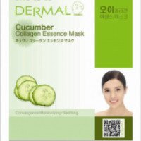 Тканная маска Dermal "Cucumber" с эссенцией коллагена и огурца