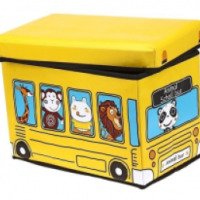 Ящик-пуфик для хранения игрушек Animal Bus
