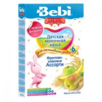 Детская молочная каша Bebi Premium "Фруктово-злаковое ассорти"