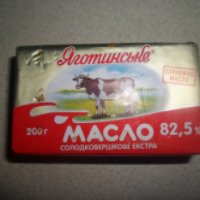 Масло Яготинське сладкосливочное экстра 82,5%