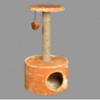 Домик-когтеточка 2-х уровневый круглый для кошек "Дарэлл"