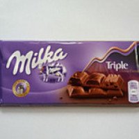 Молочный шоколад Milka Triple