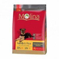 Гипоаллергенный корм для собак всех пород Molina Adult Lamb & Rice