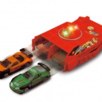Игрушка Dickie Toys "Две гоночные машины и пусковая установка"