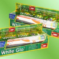 Зубная паста White Glo "Отбеливающая" травяная